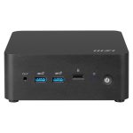 MSI Cubi NUC 1MG-263EU, Intel Core 5 120U, 16GB DDR5-SDRAM, 512GB SSD, Windows 11 Pro, Mini PC Negro muestra una computadora compacta y poderosa, SKU 9S6-B0B111-263.