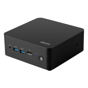 MSI Cubi NUC 1MG-263EU, Intel Core 5 120U, 16GB DDR5-SDRAM, 512GB SSD, Windows 11 Pro, Mini PC Negro muestra una computadora compacta y poderosa, SKU 9S6-B0B111-263.