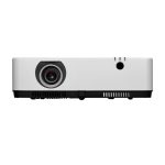 Proyector NEC ME383W en blanco con resolución WXGA (1280x800), 3800 lúmenes ANSI y tecnología 3LCD. SKU: 60005220