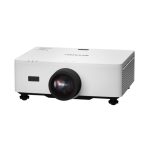 Imagen del proyector Sharp P601Q en color blanco, ideal para grandes espacios con una resolución UHD 4K (3840x2160) y 6000 lúmenes ANSI. SKU: 60006066