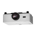 Imagen del proyector Sharp P601Q en color blanco, ideal para grandes espacios con una resolución UHD 4K (3840x2160) y 6000 lúmenes ANSI. SKU: 60006066