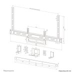 Neomounts AV2-500BL Kit de barra de video universal para monitores de 43 a 110 pulgadas, VESA, soporta hasta 10 kg