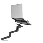 Neomounts DS20-425BL2 brazo de monitor con soporte para portátil, compatible con pantallas de 17 a 27 pulgadas, ideal para ahorrar espacio