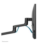 Neomounts DS20-425BL2 brazo de monitor con soporte para portátil, compatible con pantallas de 17 a 27 pulgadas, ideal para ahorrar espacio