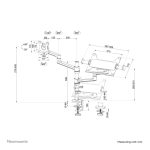 Neomounts DS20-425BL2 brazo de monitor con soporte para portátil, compatible con pantallas de 17 a 27 pulgadas, ideal para ahorrar espacio