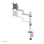 Brazo de monitor Neomounts para pantallas de 17 a 27 pulgadas, modelo DS60-425WH1, diseñado para ahorrar espacio en escritorios.