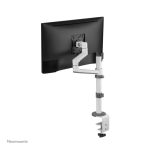 Brazo de monitor Neomounts para pantallas de 17 a 27 pulgadas, modelo DS60-425WH1, diseñado para ahorrar espacio en escritorios.