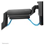 Brazo de monitor Neomounts DS70-450BL1, compatible con pantallas de 17 a 42 pulgadas, resorte de gas y tope a 180°.