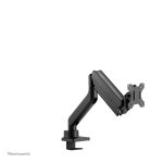 Brazo de monitor Neomounts DS70-450BL1, compatible con pantallas de 17 a 42 pulgadas, resorte de gas y tope a 180°.