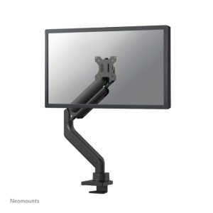 Brazo de monitor Neomounts DS70-450BL1, compatible con pantallas de 17 a 42 pulgadas, resorte de gas y tope a 180°.