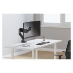 Brazo de monitor Neomounts DS70PLUS-450BL1 ajuste 17-49 pulgadas con resorte de gas y Topfix
