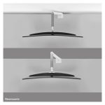 Brazo de monitor Neomounts DS70PLUS-450WH1 con resorte de gas, Topfix y capacidad para monitores de 17 a 49 pulgadas