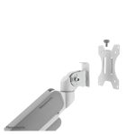 Brazo de monitor Neomounts DS70PLUS-450WH1 con resorte de gas, Topfix y capacidad para monitores de 17 a 49 pulgadas