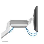 Brazo de monitor Neomounts DS70PLUS-450WH1 con resorte de gas, Topfix y capacidad para monitores de 17 a 49 pulgadas