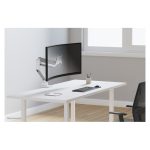Brazo de monitor Neomounts DS70PLUS-450WH1 con resorte de gas, Topfix y capacidad para monitores de 17 a 49 pulgadas