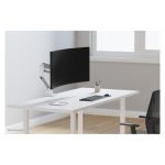Brazo de monitor Neomounts DS70PLUS-450WH1 con resorte de gas, Topfix y capacidad para monitores de 17 a 49 pulgadas