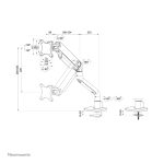 Neomounts DS70S-950WH1, brazo de monitor ajustable para pantallas de 17 a 49 pulgadas con resorte de gas y sistema Topfix. SKU DS70S-950WH1.