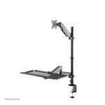 Soporte de sobremesa Neomounts DS90-325BL1 para puesto de trabajo de pie y sentado con resorte de gas, ideal para monitores de 17 a 32 pulgadas