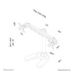 Soporte para monitor Neomounts FPMA-D700DD, compatible con pantallas de 19 a 30 pulgadas, SKU FPMA-D700DD
