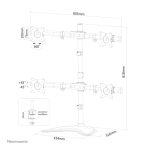 Soporte de monitor Neomounts para pantallas de 10 a 27 pulgadas con ajuste de altura, modelo NM-D335D4BLACK