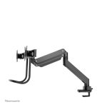 Brazo de monitor Neomounts NM-D775DXBLACK para pantallas de 10 a 32 pulgadas, con resorte de gas, topfix y tope a 180 grados. SKU: NM-D775DXBLACK