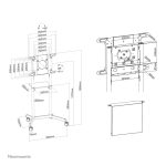 Neomounts NS-M1250WHITE Carro para TV de 37-70 pulgadas, giratorio, soporte para monitores