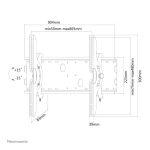 Soporte de pared inclinable Neomounts PLASMA-W200BLACK para televisores de 37 a 85 pulgadas. SKU: PLASMA-W200BLACK