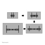 Imagen del soporte de pared robusto Neomounts WL35S-950BL19 para monitores de 55 a 110 pulgadas, inclinable, bloqueable y ajustable tanto horizontal como verticalmente