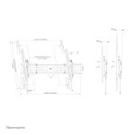 Imagen del soporte de pared robusto Neomounts WL35S-950BL19 para monitores de 55 a 110 pulgadas, inclinable, bloqueable y ajustable tanto horizontal como verticalmente