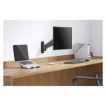 Neomounts WL70-440BL11 Soporte de pared para monitor/TV de 17-32 pulgadas con resorte de gas y movimiento completo, ideal para versatilidad y ajuste de pantalla