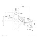 Neomounts WL70-550BL12, soporte de pared para monitor y TV de 23-42 pulgadas, resorte de gas, movimiento completo, ideal para pantallas variadas