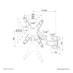 Neomounts WL70-550BL14 Soporte de pared para monitor/TV de 32-55 pulgadas con resorte de gas y funcionalidad de movimiento completo