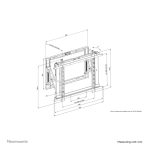 Soporte de pared para videowall Neomounts de 42 a 70 pulgadas, modelo WL95-800BL1, con función pop-out y capacidad máxima de 35 kg.