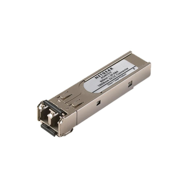 NETGEAR módulo transceptor Fibra óptica 1250 Mbit/s SFP NETGEAR AGM731F módulo transceptor de fibra óptica con velocidad de 1250 Mbit/s y longitud de onda de 850 nm - SKU AGM731F