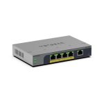 NETGEAR GS105EP, switch Ethernet Gigabit no administrado con Energía sobre Ethernet (PoE), color gris, SKU GS105EP-100EUS