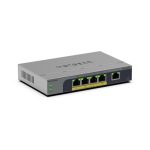NETGEAR GS105EPP Switch Gigabit Ethernet (10/100/1000) No administrado con PoE, color gris, SKU GS105EPP-100EUS