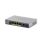 NETGEAR GS105PP, switch no administrado con Gigabit Ethernet 10/100/1000, soporte PoE, para montaje en pared o escritorio. SKU: GS105PP-300EUS