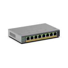 NETGEAR GS108EPP conmutador no administrado Gigabit Ethernet 10/100/1000 con Power over Ethernet PoE montaje en pared y escritorio gris GS108EPP-100EUS
