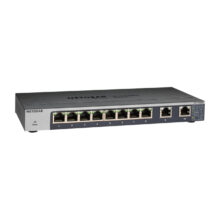 Imagen del switch NETGEAR GS110MX, no administrado, con capacidad de 10G Ethernet en color negro, SKU GS110MX-100PES