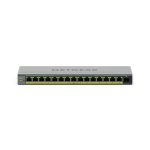 NETGEAR GS116EPP, switch gestionado L2/L3 Gigabit Ethernet (10/100/1000) con energía sobre Ethernet (PoE) en color gris, SKU: GS116EPP-100EUS