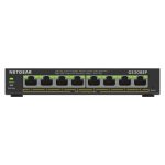 NETGEAR 8-Port Gigabit Ethernet PoE+ Plus Switch modelo GS308EP con gestión L2/L3, 10/100/1000 Mbps, energía sobre ethernet y color negro