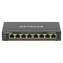 NETGEAR Switch 8 Puertos Gigabit Ethernet High-Power PoE+ Plus (GS308EPP) Gestionado, L2/L3, 10/100/1000 Mbps, Negro