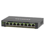 NETGEAR Switch 8 Puertos Gigabit Ethernet High-Power PoE+ Plus (GS308EPP) Gestionado, L2/L3, 10/100/1000 Mbps, Negro