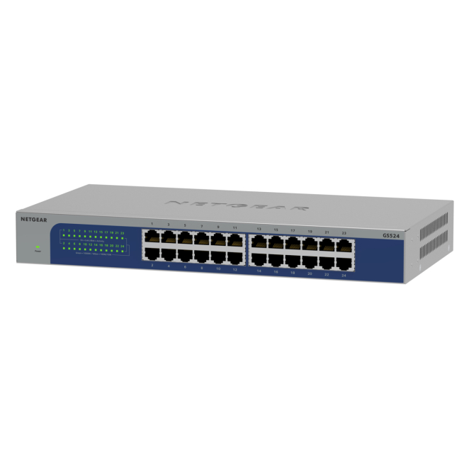 NETGEAR Switch No Administrado Gigabit Ethernet Gris 24 Puertos NETGEAR GS524-300EUS switch no administrado Gigabit Ethernet 24 puertos gris, SKU GS524-300EUS