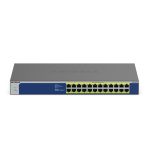 Switch Ethernet gris NETGEAR GS524PP con 24 puertos Gigabit y función PoE, SKU GS524PP-100EUS