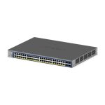 NETGEAR GS752TXP Switch gestionado L2/L3/L4 con 10G Ethernet, PoE, color negro. SKU: GS752TXP-300EUS