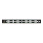 Imagen del switch NETGEAR M4350-48G4XF gestionado L3 Gigabit Ethernet (10/100/1000), con energía sobre Ethernet (PoE) y formato 1U, SKU GSM4352-100NES.