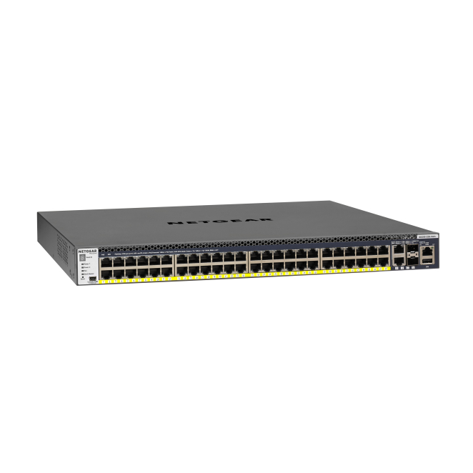 NETGEAR M4300-52G-PoE+ 550W PSU Gestionado L2/L3/L4 Gigabit Ethernet (10/100/1000) Energía sobre Ethernet (PoE) 1U Negro 1 NETGEAR M4300-52G-PoE+ switch avanzado