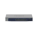 Imagen del NETGEAR 8-Port Multi-Gigabit/10G Ethernet Smart Switch con 2 puertos SFP+, SKU MS510TXM-100EUS, color gris