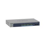 Imagen del NETGEAR 8-Port Multi-Gigabit/10G Ethernet Ultra60 PoE++ Smart Switch con 2 SFP+ Ports, SKU MS510TXUP-100EUS. Switch gestionado L2+ 10G Ethernet con soporte PoE++ en color gris.